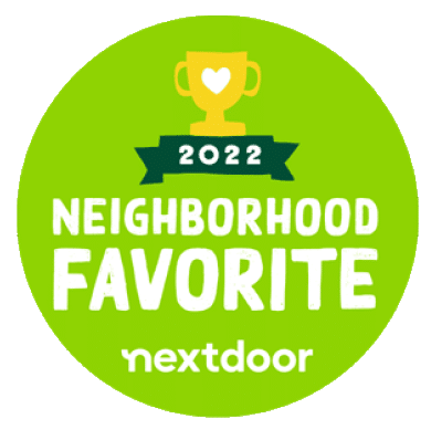 2022 Neighborhood Favorite award badge from Nextdoor, symbolizing community recognition for A.M. Shield Waterproofing&rsquo;s exceptional service.